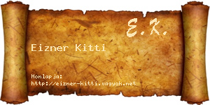Eizner Kitti névjegykártya